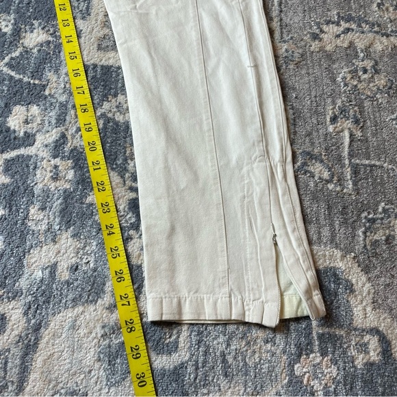 MNML Cream pants with Yellow Drawstring - Picture 3 of 5